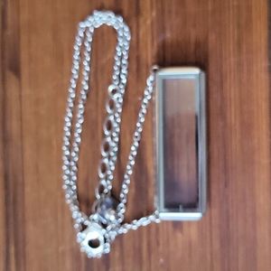 Origami Owl rectangle charm necklace